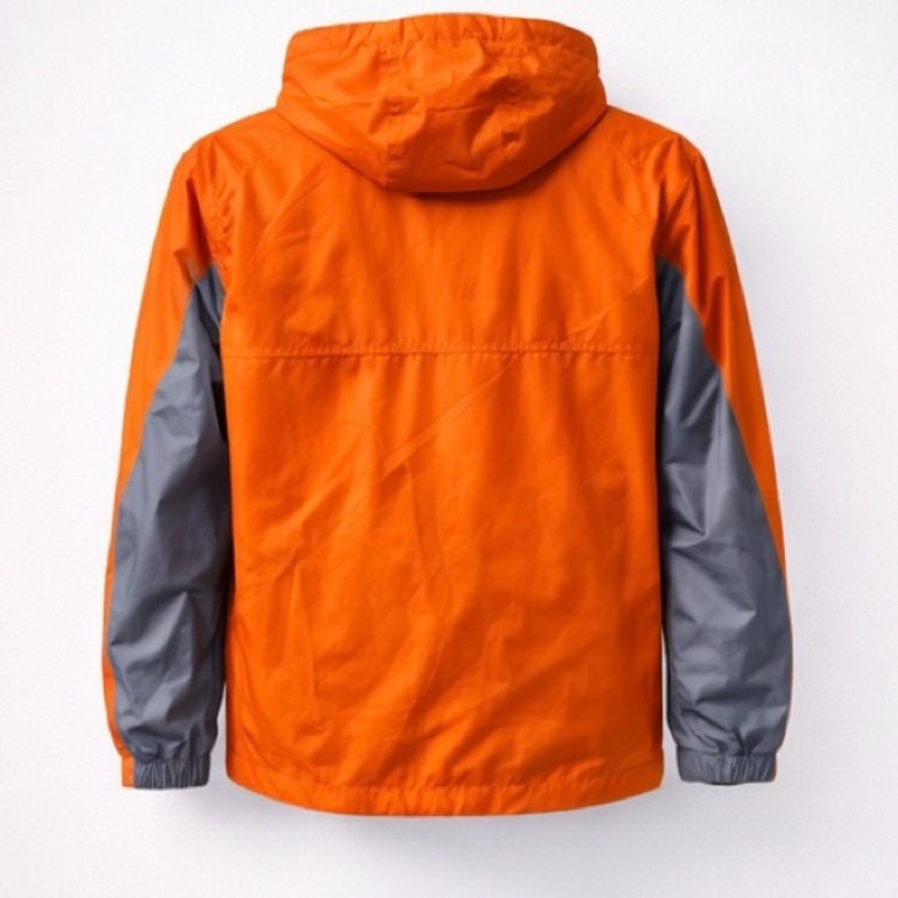 Panthers Holloway Hooded Windbreaker TX Tall XL Orange Lightweight Rain Jacket - Picture 2 of 4